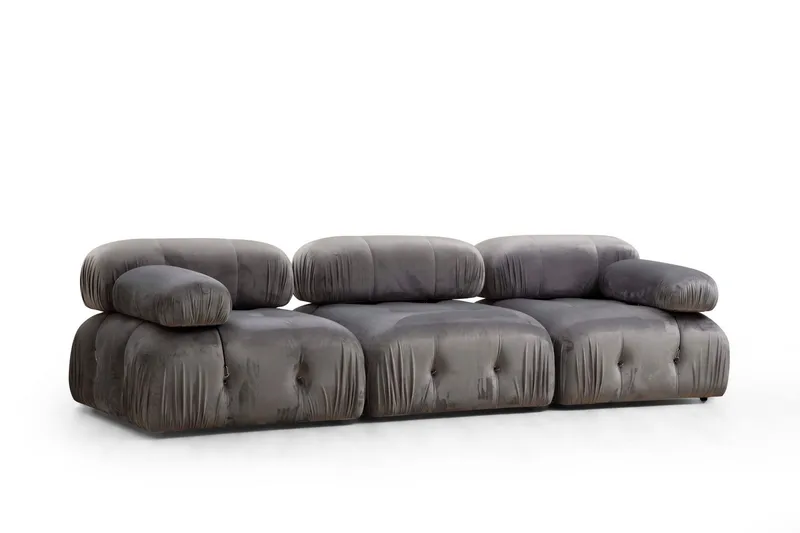 Belgin Boblende Sofa 3-seter - Grå - Møbler - Sofaer - Modulsofaer - Komplett modulsofa