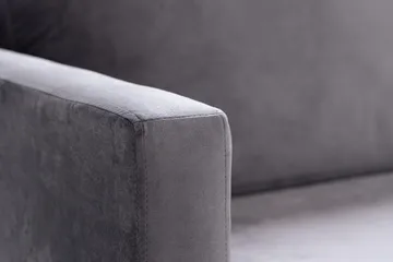 Bloom 3-seter Sofa i Fløyel med Metallben - Grå - Møbler - Sofaer - Sofa 3 seter