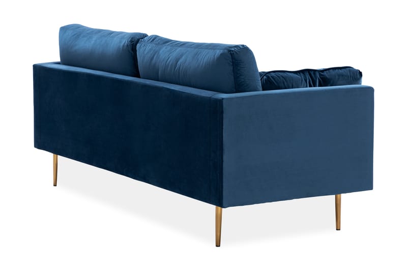 Bloom 3-seters Fløyelssofa - Blå - Møbler - Sofaer - Sofa 3 seter