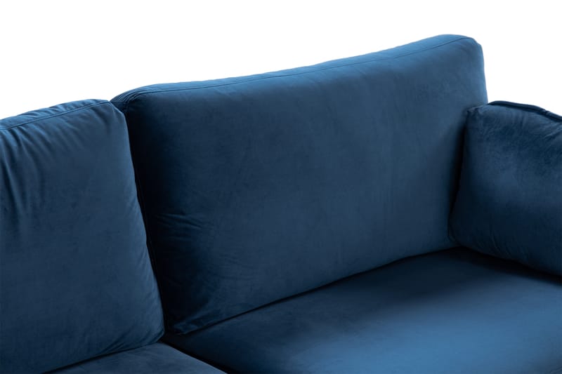Bloom 3-seters Fløyelssofa - Blå - Møbler - Sofaer - Sofa 3 seter