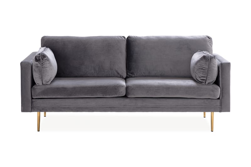 Bloom 3-seters Fløyelssofa - Lys grå - Møbler - Sofaer - Sofa 3 seter