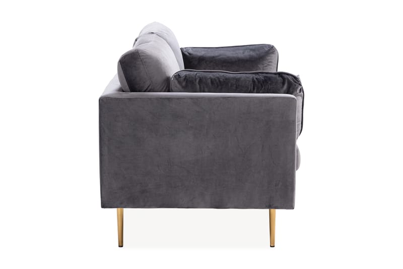 Bloom 3-seters Fløyelssofa - Lys grå - Møbler - Sofaer - Sofa 3 seter