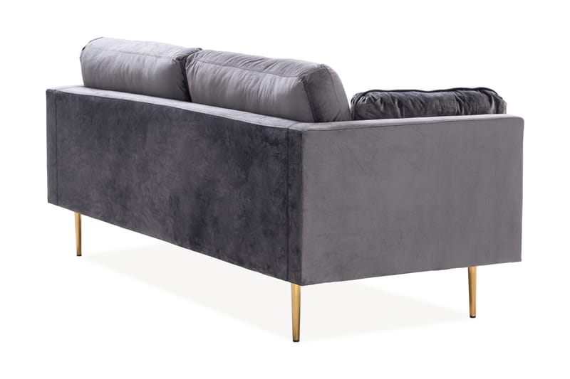 Bloom 3-seters Fløyelssofa - Lys grå - Møbler - Sofaer - Sofa 3 seter