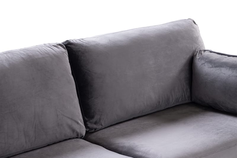 Bloom 3-seters Fløyelssofa - Lys grå - Møbler - Sofaer - Sofa 3 seter