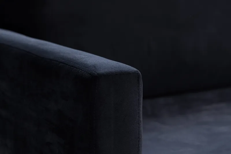 Bloom 3-seters Fløyelssofa - Svart - Møbler - Sofaer - Sofa 3 seter