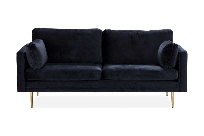 Bloom 3-seters Fløyelssofa - Svart - Møbler - Sofaer - Sofa 3 seter