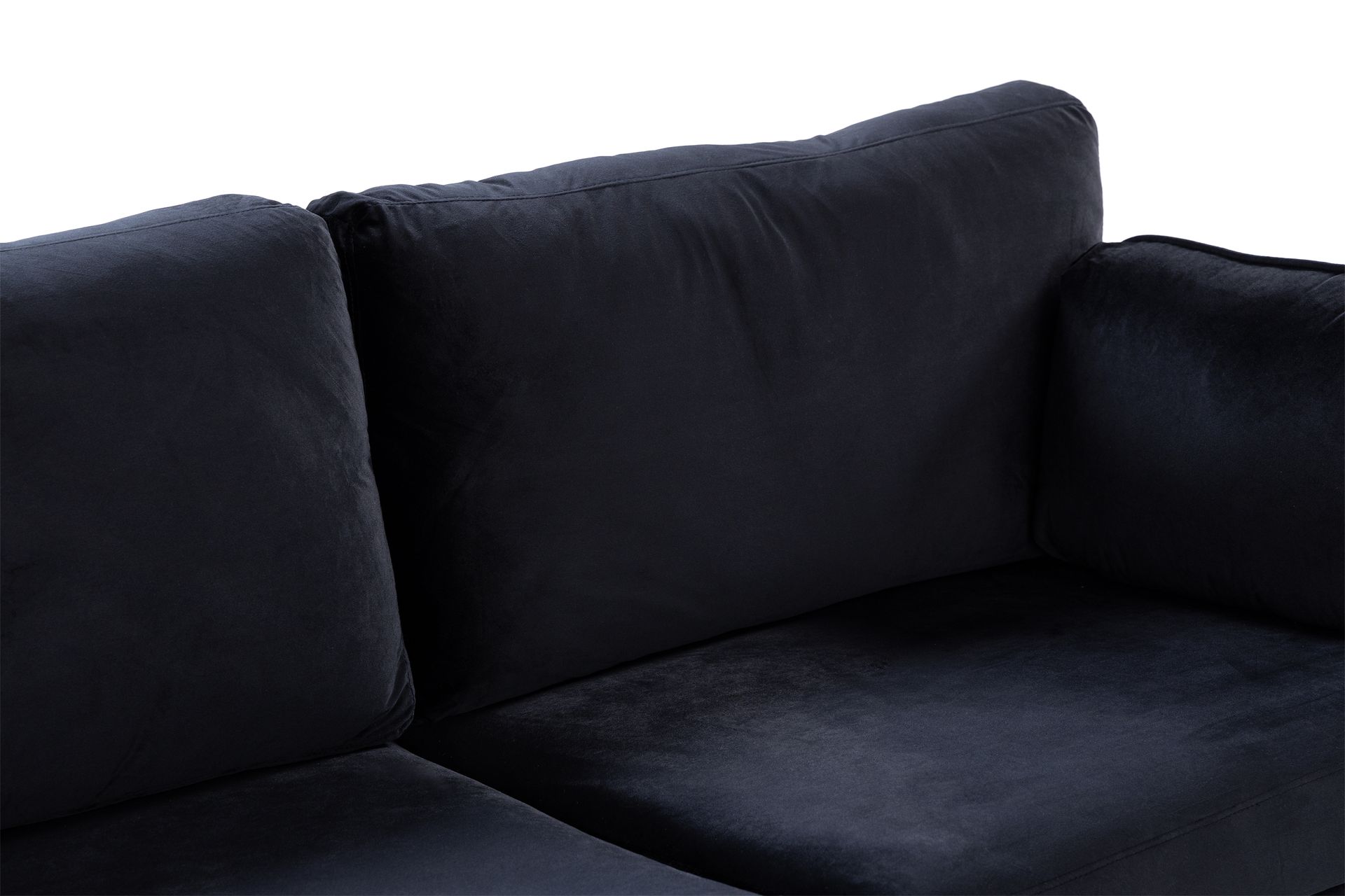 Bloom 3-seters Fløyelssofa - Svart - Møbler - Sofaer - Sofa 3 seter