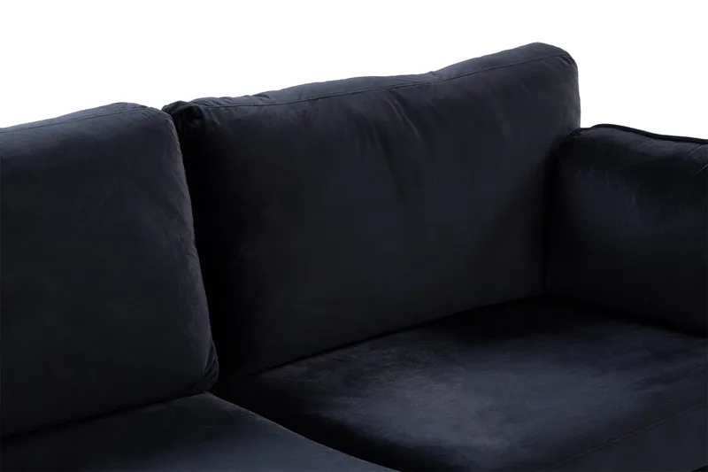 Bloom 3-seters Fløyelssofa - Svart - Møbler - Sofaer - Sofa 3 seter