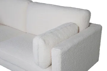 Boom 3-seter Sofa Teddystoff - Hvit - Møbler - Sofaer - Sofa 3 seter