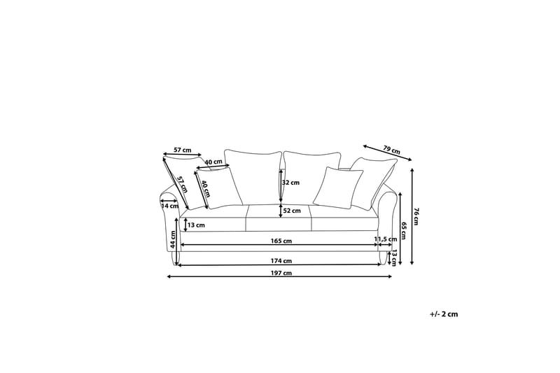 Bornholm Sofa 2-4-seter - Grå - Sofa 3 seter