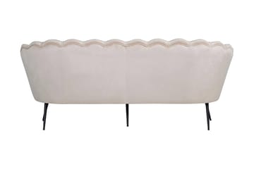 Calais 3-seter Snegleformet Fløyelssofa 181 cm - Beige - Møbler - Sofaer - Sofa 3 seter
