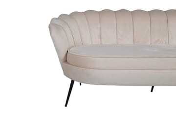 Calais 3-seter Snegleformet Fløyelssofa 181 cm - Beige - Møbler - Sofaer - Sofa 3 seter