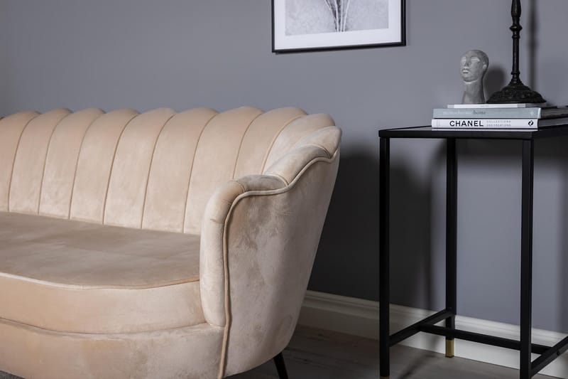 Calais 3-seter Snegleformet Fløyelssofa 181 cm - Beige - Møbler - Sofaer - Sofa 3 seter