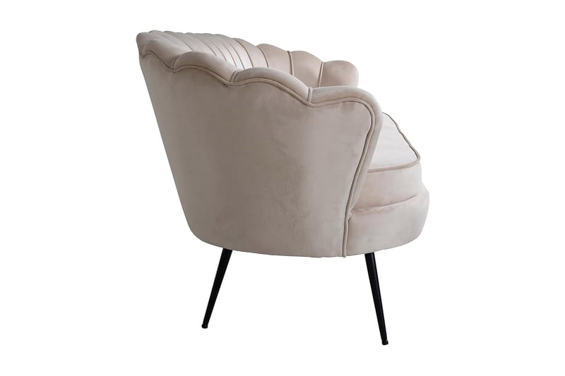 Calais 3-seter Snegleformet Fløyelssofa 181 cm - Beige - Møbler - Sofaer - Sofa 3 seter