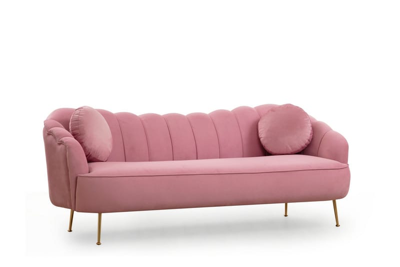 Caraquet Sofa 3-seter, Rosa