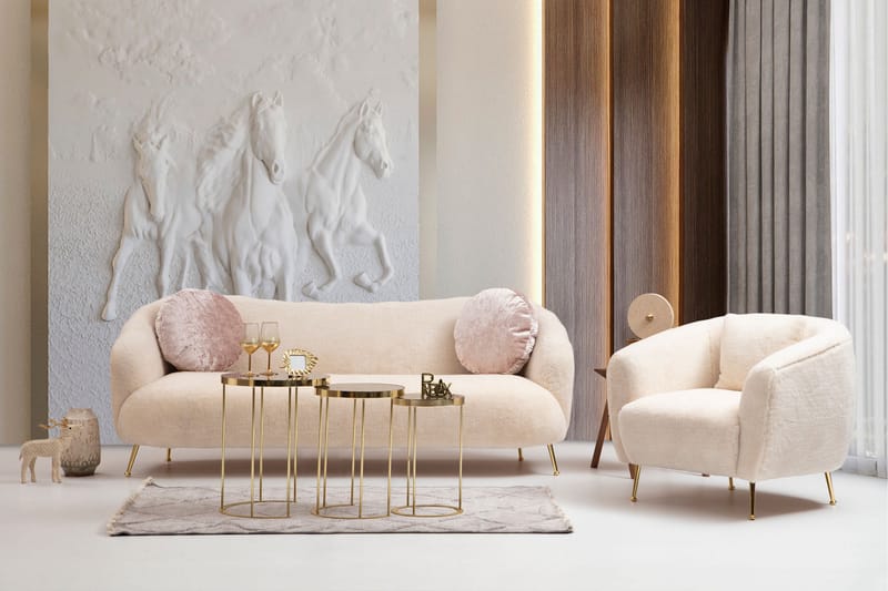 Caraquet Sofa 3-seters - Beige - Møbler - Sofaer - Sofa 3 seter