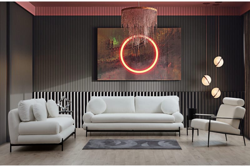 Cassius Sofa 3-seter - Hvit - Møbler - Sofaer - Sofa 3 seter
