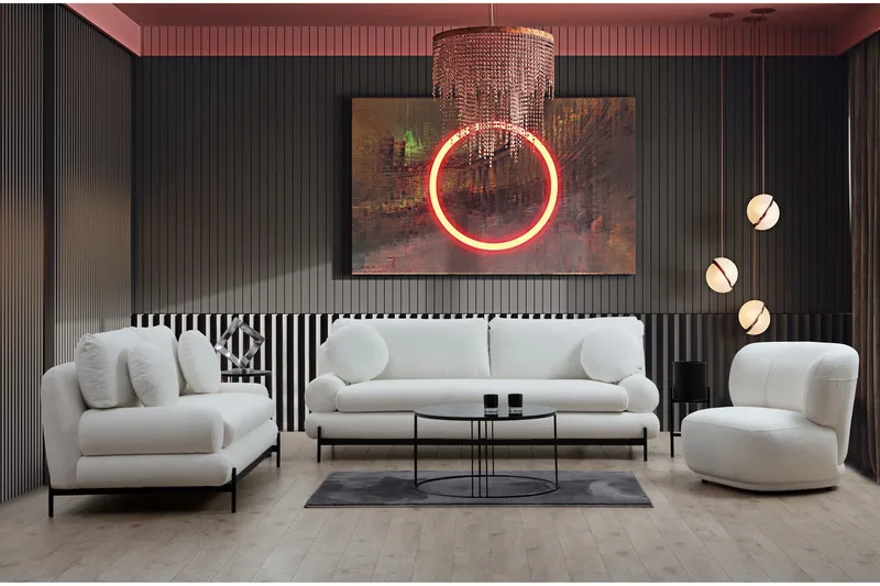 Cassius Sofa 3-seter - Hvit - Møbler - Sofaer - Sofa 3 seter