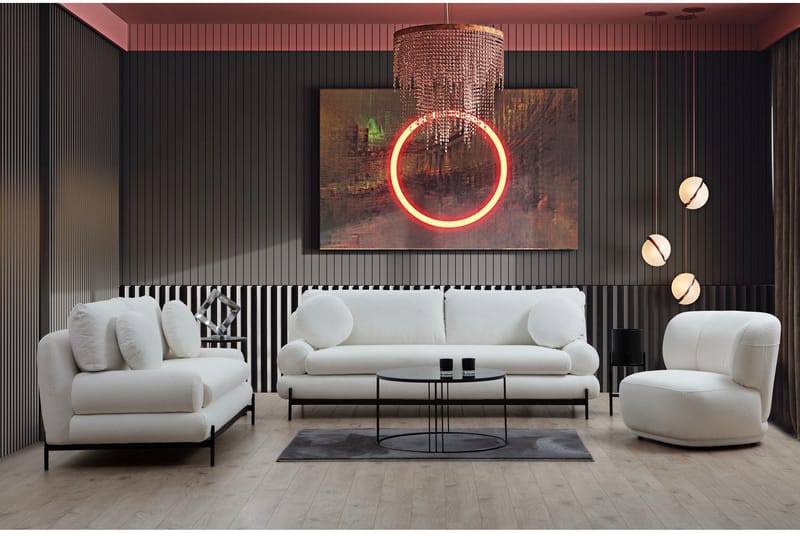 Cassius Sofa 3-seter - Hvit - Møbler - Sofaer - Sofa 3 seter