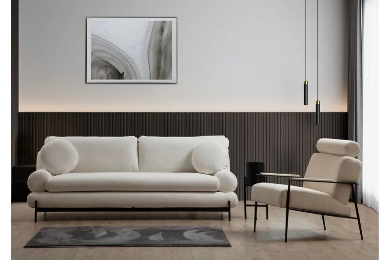 Cassius Sofa 3-seter - Hvit - Møbler - Sofaer - Sofa 3 seter