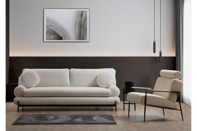 Cassius Sofa 3-seter - Hvit - Møbler - Sofaer - Sofa 3 seter