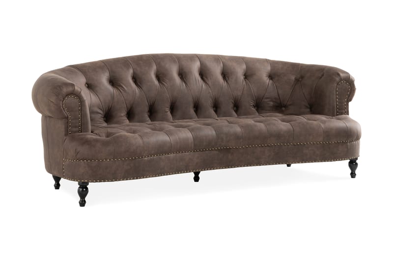 Castelano 3-seter Sofa - Brun - Chesterfield sofaer - Sofa 3 seter