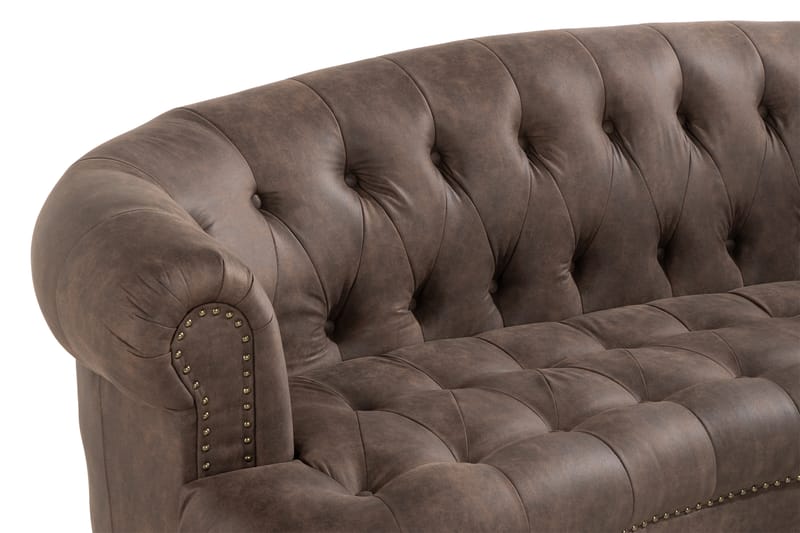 Castelano 3-seter Sofa - Brun - Chesterfield sofaer - Sofa 3 seter