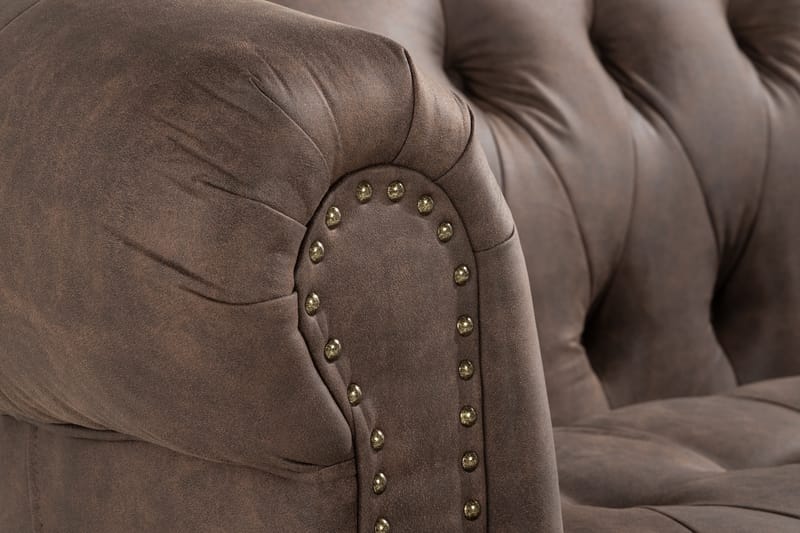 Castelano 3-seter Sofa - Brun - Møbler - Sofaer - Sofa 3 seter