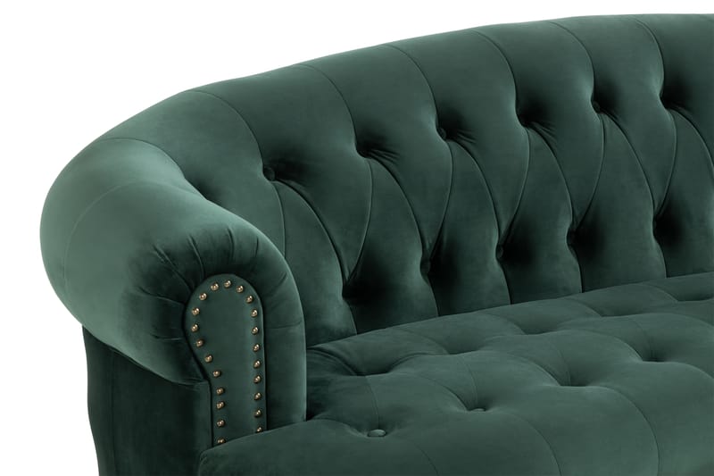 Castelano 3-seter Sofa - Grønn - Chesterfield sofaer - Sofa 3 seter