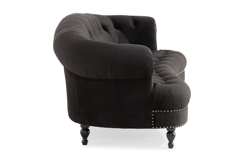 Castelano 3-seter Sofa - Svart - Møbler - Sofaer - Sofa 3 seter