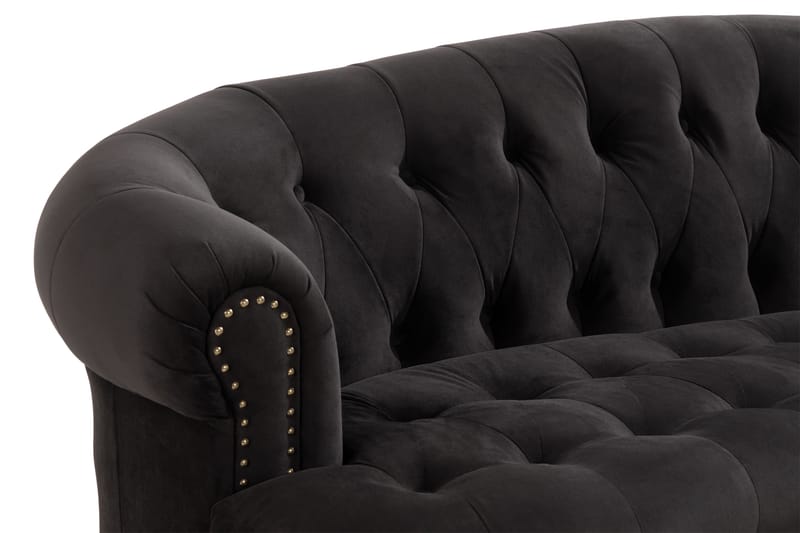 Castelano 3-seter Sofa - Svart - Møbler - Sofaer - Sofa 3 seter