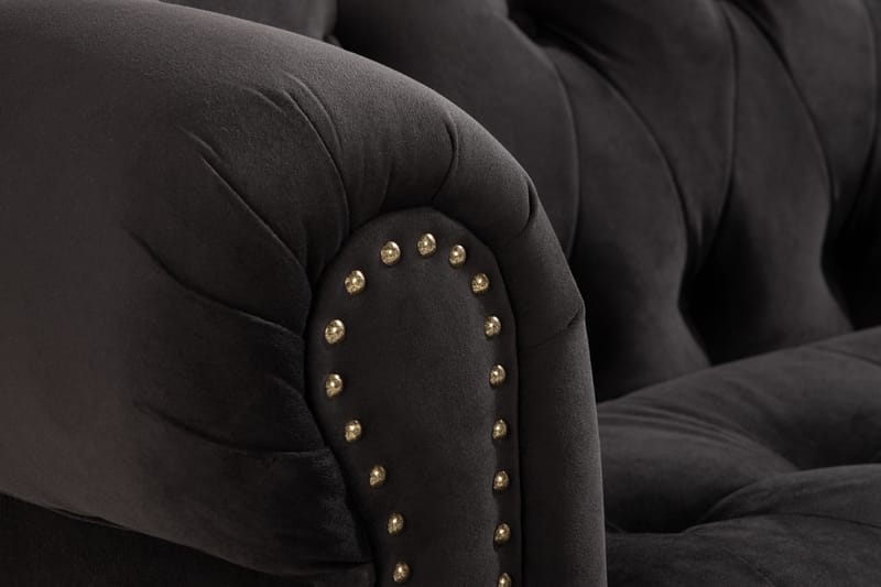 Castelano 3-seter Sofa - Svart - Møbler - Sofaer - Sofa 3 seter