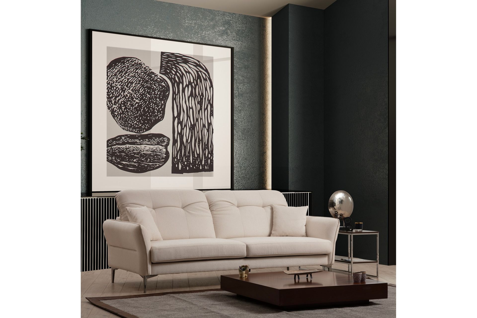 Chandara Sofa 3-seter - Hvit - Møbler - Sofaer - Sofa 3 seter