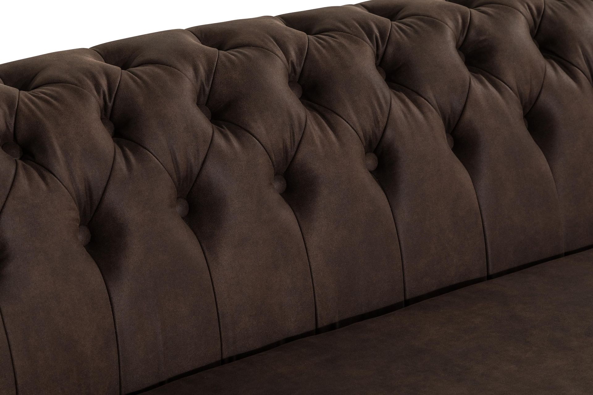 Chesterfield 3-seters Sofa Buet - Mørkebrun - Møbler - Sofaer - Sofa 3 seter