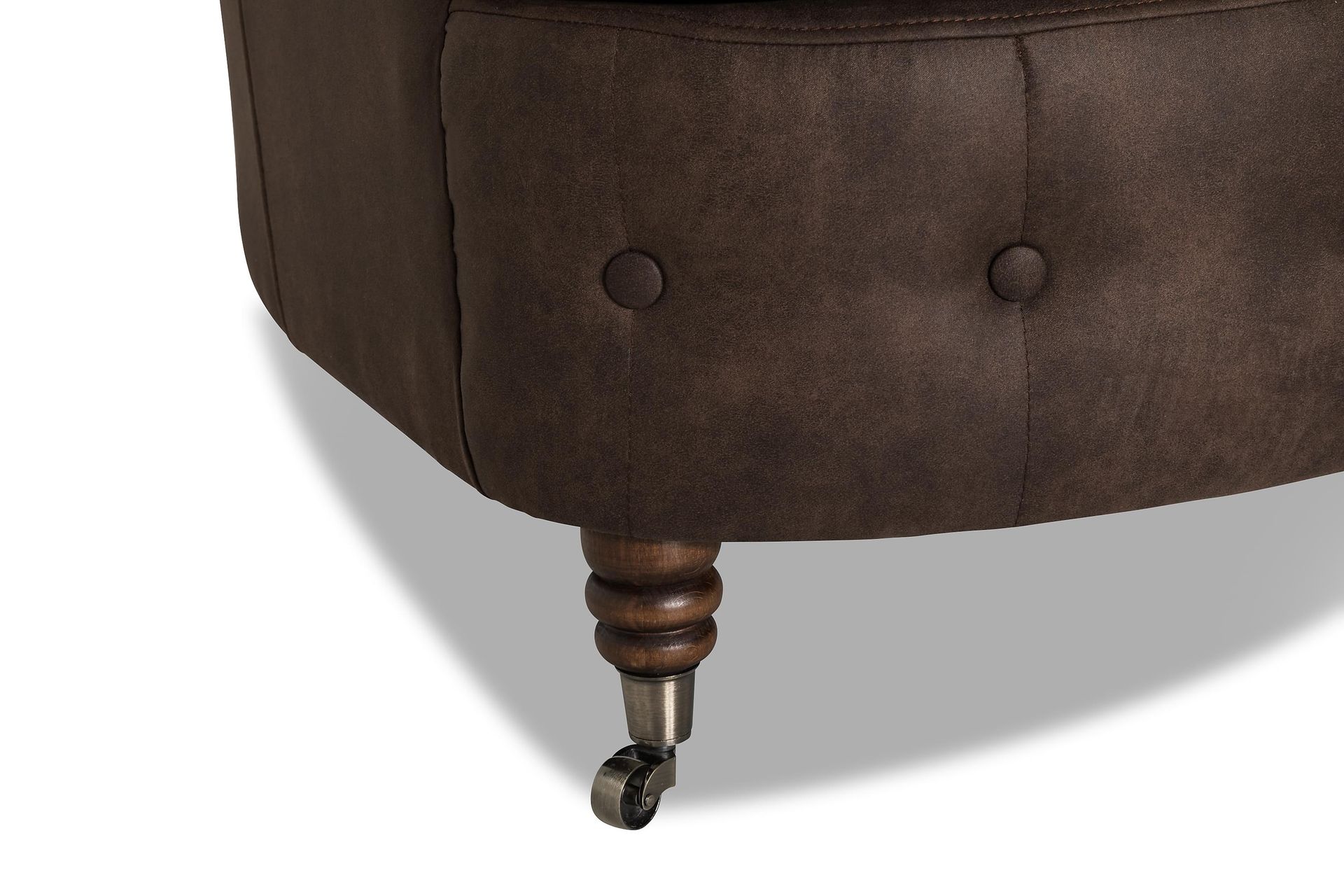 Chesterfield 3-seters Sofa Buet - Mørkebrun - Møbler - Sofaer - Sofa 3 seter