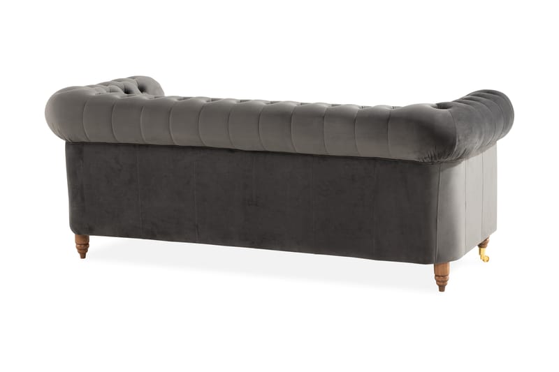 Chesterfield Deluxe 3-seter Sofa - Grå - Møbler - Sofaer - Sofa 3 seter