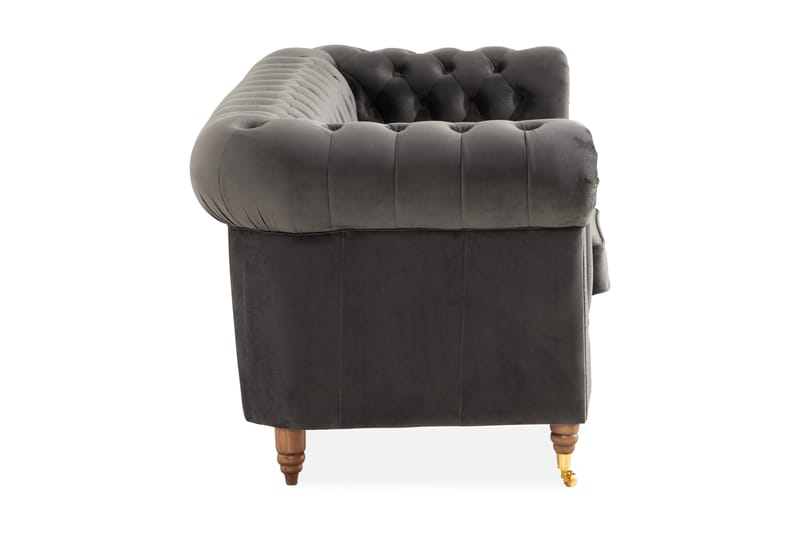 Chesterfield Deluxe 3-seter Sofa - Grå - Møbler - Sofaer - Sofa 3 seter