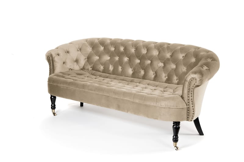 Chesterfield Ludovic Sofa 3-seters - Beige - Chesterfield sofaer - Sofa 3 seter - Fløyel sofaer