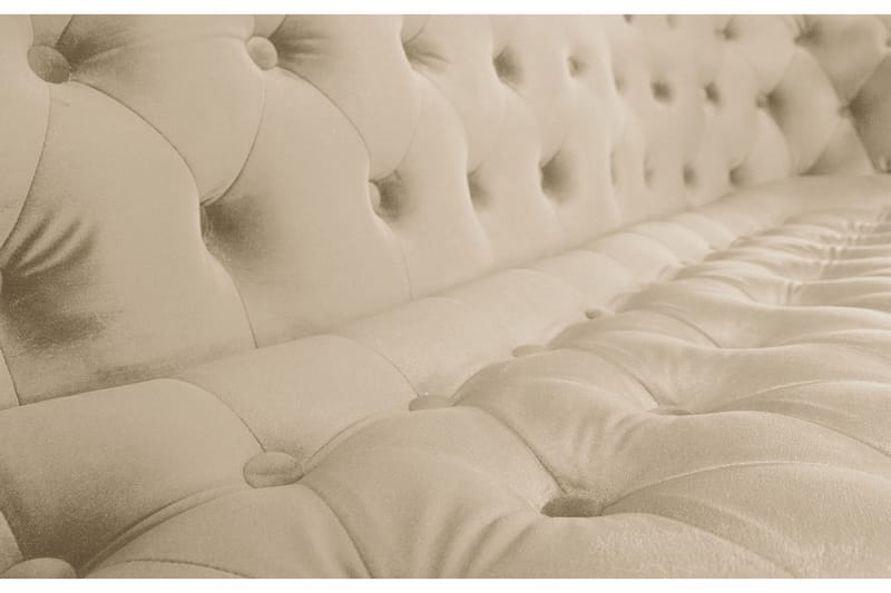 Chesterfield Ludovic Sofa 3-seters - Beige - Chesterfield sofaer - Sofa 3 seter - Fløyel sofaer