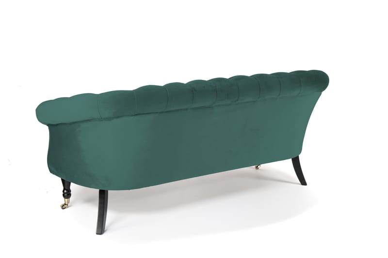 Chesterfield Ludovic Sofa 3-seters - Blågrønn - Chesterfield sofaer - Sofa 3 seter - Fløyel sofaer