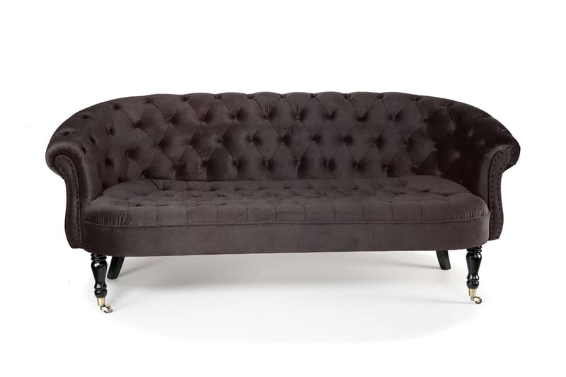 Chesterfield Ludovic Sofa 3-seters - Brun - Chesterfield sofaer - Sofa 3 seter - Fløyel sofaer