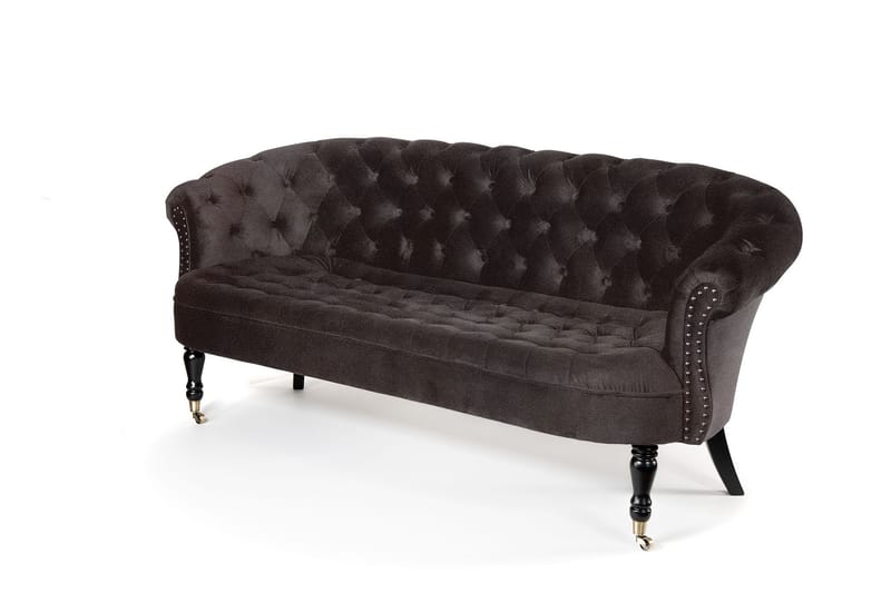 Chesterfield Ludovic Sofa 3-seters - Brun - Chesterfield sofaer - Sofa 3 seter - Fløyel sofaer