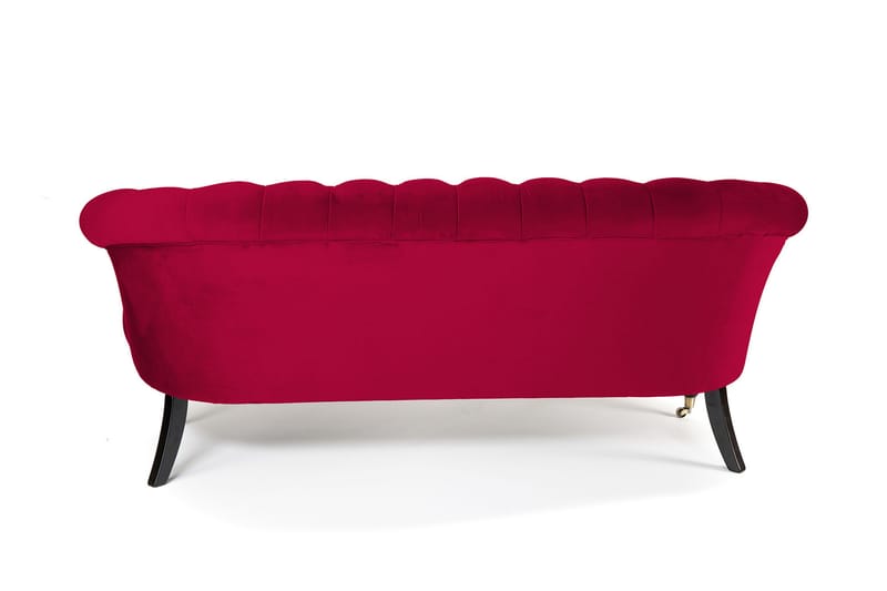 Chesterfield Ludovic Sofa 3-seters - Cerise - Chesterfield sofaer - Sofa 3 seter - Fløyel sofaer