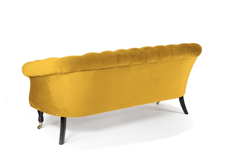 Chesterfield Ludovic Sofa 3-seters - Gul - Chesterfield sofaer - Sofa 3 seter - Fløyel sofaer