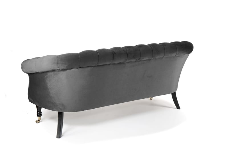 Chesterfield Ludovic Sofa 3-seters - Mørkegrå - Chesterfield sofaer - Sofa 3 seter - Fløyel sofaer