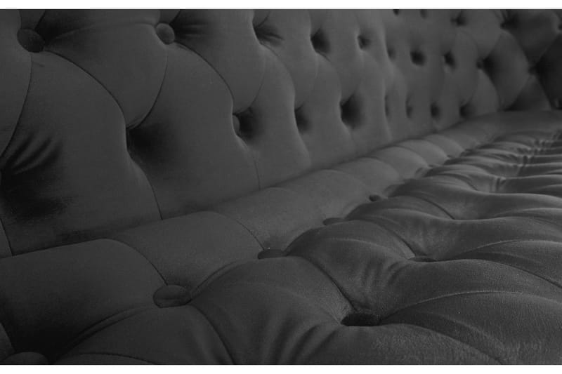 Chesterfield Ludovic Sofa 3-seters - Mørkegrå - Chesterfield sofaer - Sofa 3 seter - Fløyel sofaer