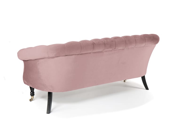 Chesterfield Ludovic Sofa 3-seters - Rosa - Chesterfield sofaer - Sofa 3 seter - Fløyel sofaer