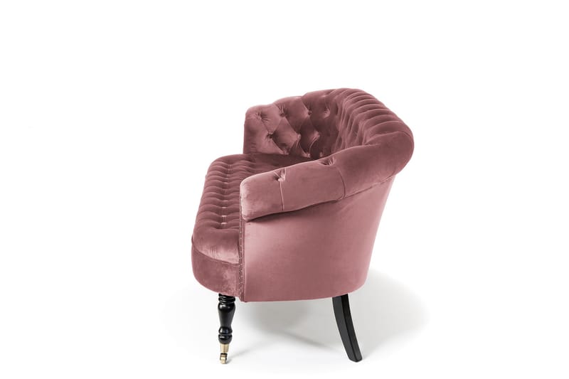 Chesterfield Ludovic Sofa 3-seters - Rosa - Chesterfield sofaer - Sofa 3 seter - Fløyel sofaer