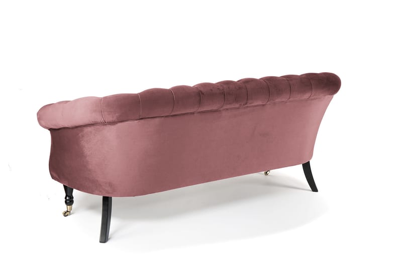 Chesterfield Ludovic Sofa 3-seters - Rosa - Chesterfield sofaer - Sofa 3 seter - Fløyel sofaer