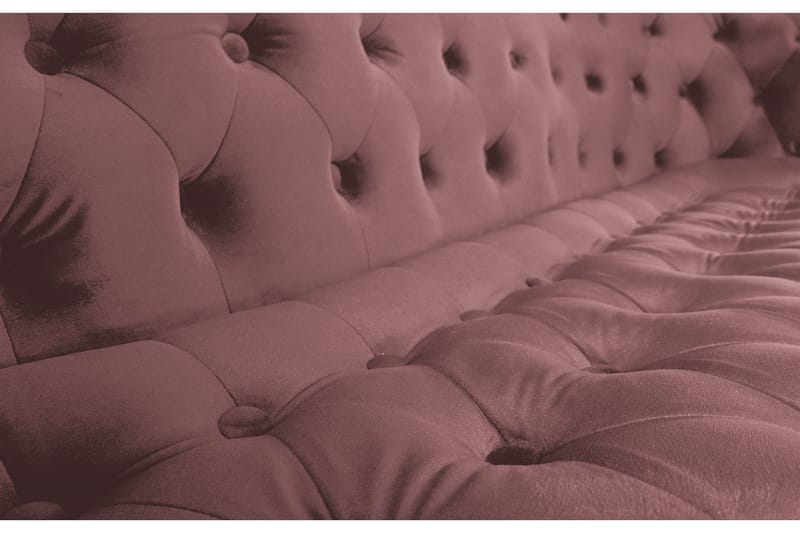 Chesterfield Ludovic Sofa 3-seters - Rosa - Chesterfield sofaer - Sofa 3 seter - Fløyel sofaer